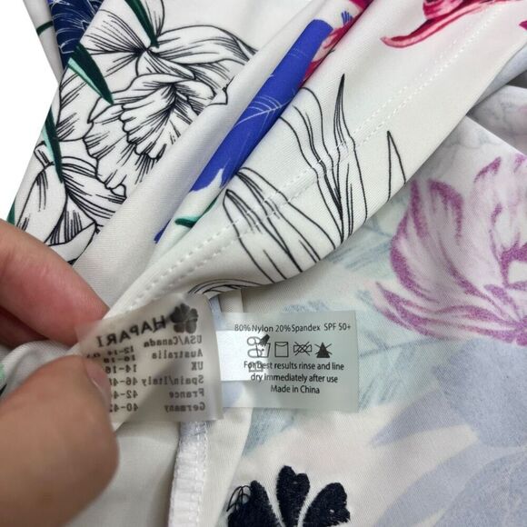 Hapari Womens SPF 50+ Floral Bandeau Tankini Top Swimwear Multicolor Large - Picture 12 of 14